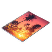Tropische bomen zonsondergang notitieboek (Linkerzijde)