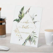 Tropische boodschappentaart reclamebord met voetstuk (Insitu)