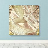 Tropische boombladeren muurkunst Canvas (Insitu (Houten vloer))