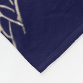 Tropische boomkoraalwitte marineblauw strand fleece deken (Hoek)