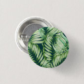 Tropische boomkunst ronde button 3,2 cm (Voorkant /achterkant)