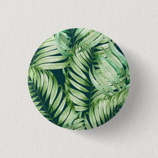Tropische boomkunst ronde button 3,2 cm (Voorkant)