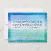 Tropische boomppalm Blauwe groene beweging Aankondiging (Achterkant)