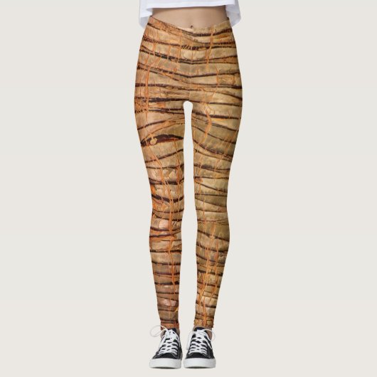Tropische boomschors foto leggings (Voorkant)