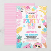 Tropische boot Lake Ocean Marina verjaardagsfeestj Kaart (Voorkant / Achterkant)