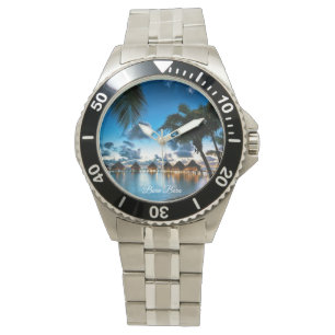 Tropische Bora Bora Horloge