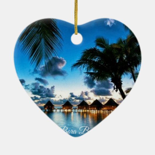 Tropische Bora Bora Keramisch Ornament (Achterkant)