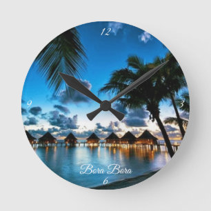 Tropische Bora Bora Ronde Klok