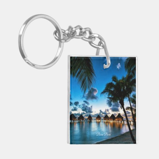 Tropische Bora Bora Sleutelhanger (Voorkant Links)