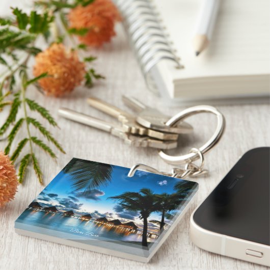 Tropische Bora Bora Sleutelhanger (Voorkant Rechts)