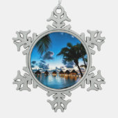 Tropische Bora Bora Tin Sneeuwvlok Ornament (Voorkant)