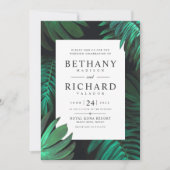 Tropische Botanic Wedding Invitation Set no.01 Kaart (Voorkant)