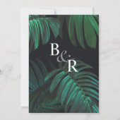 Tropische Botanic Wedding Invitation Set no.01 Kaart (Achterkant)