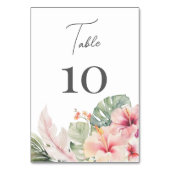 Tropische Botanicals Hibiscus Bloemenbruiloft Kaart (Voorkant)