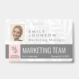 Tropische Botanicals Pink Beauty Foto & Logo Perso Badge
