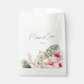 Tropische Botanicals Prachtige Waterverf Bruiloft Bedankzakje (Voorkant)