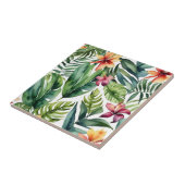 Tropische Botanicals Vibrant Waterverf Foliage Tegeltje (Zijkant)