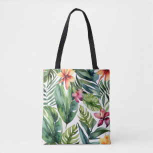 Tropische Botanicals Vibrant Waterverf Foliage Tote Bag