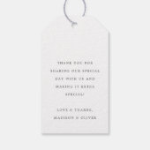 Tropische Botanicals Waterverf Trouwgunst Cadeaulabel (Achterkant)