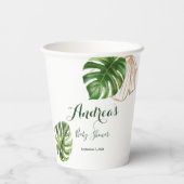 Tropische botaniqa Wild Palm Greenery Monstera Papieren Bekers (Achterkant)
