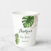 Tropische botaniqa Wild Palm Greenery Monstera Papieren Bekers (Voorkant)