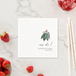 Tropische botanische aangepaste trouwdag servet