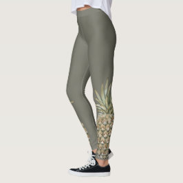 Tropische botanische anische ananische grijze Legg Leggings