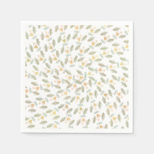 Tropische botanische Baby shower Servet (Voorkant)