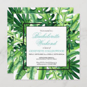 Tropische botanische Bachelorette Weekend Itinerar Kaart (Voorkant / Achterkant)