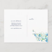 Tropische botanische bewegende aankondiging briefkaart (Achterkant)