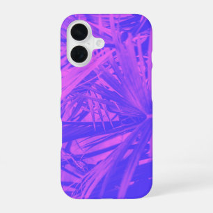 Tropische botanische blad ombre paars roze iPhone 16 hoesje