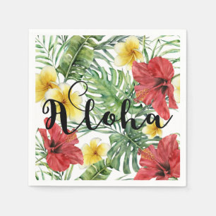 Tropische botanische bladeren & bloemen Florale Al Servet