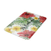 Tropische botanische bladeren en bloemen bloemen A Badmat (Gekanteld)