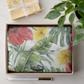 Tropische botanische bladeren en bloemen bloemen A Tissuepapier (Geschenk)