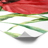 Tropische botanische bladeren Floral Aloha Luau Pa Poster (Hoek)