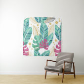 Tropische botanische bladeren, naadloos  ontwerp wandkleed (In situ)