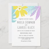 Tropische botanische bladeren Uitnodiging voor Chi (Voorkant)