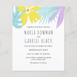 Tropische botanische bladeren Uitnodiging voor Chi Flyer