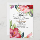 Tropische botanische bloem-aloha bruidsdouche kaart (Voorkant)