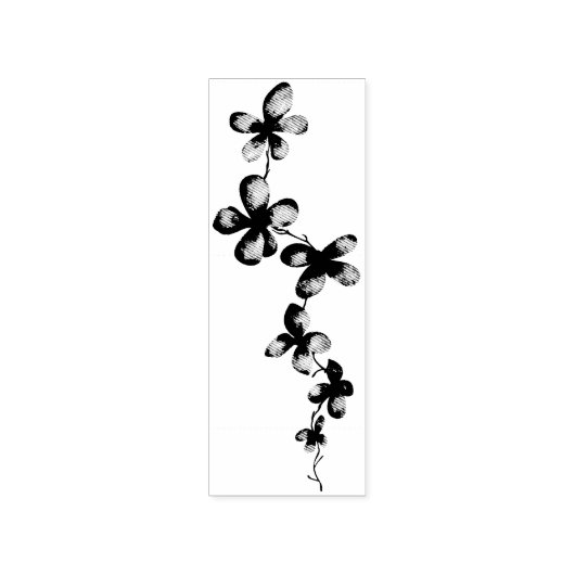 Tropische Botanische Bloem Rubberstempel (Afrduk)