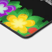 Tropische botanische bloemen bureaumat (Hoek)