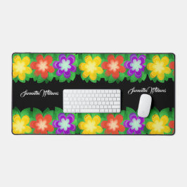 Tropische botanische bloemen bureaumat