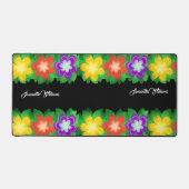 Tropische botanische bloemen bureaumat (Voorkant)