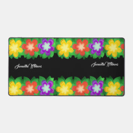 Tropische botanische bloemen bureaumat