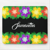 Tropische botanische bloemen muismat (Voorkant)