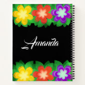 Tropische botanische bloemen notitieboek (Achterkant)