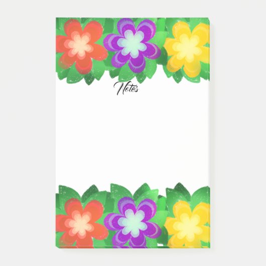 Tropische botanische bloemen post-it® notes (Voorkant)