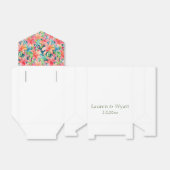 Tropische Botanische Bloemen Strand Aangepaste Bru Bedankdoosjes (Uitgevouwen)