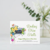 Tropische botanische feestelijke groet feestdagenkaart (Staand voorkant)