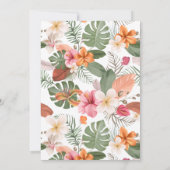 Tropische botanische gepersonaliseerde partij kaart (Achterkant)